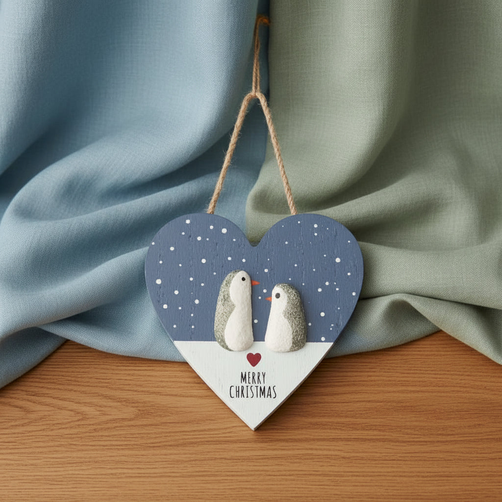 Merry Christmas Penguin Sign