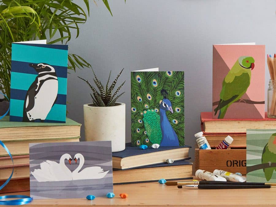 Patrick the Penguin bird greeting card