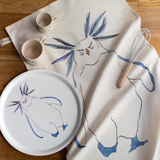 Rockhopper Penguin Tea Towel