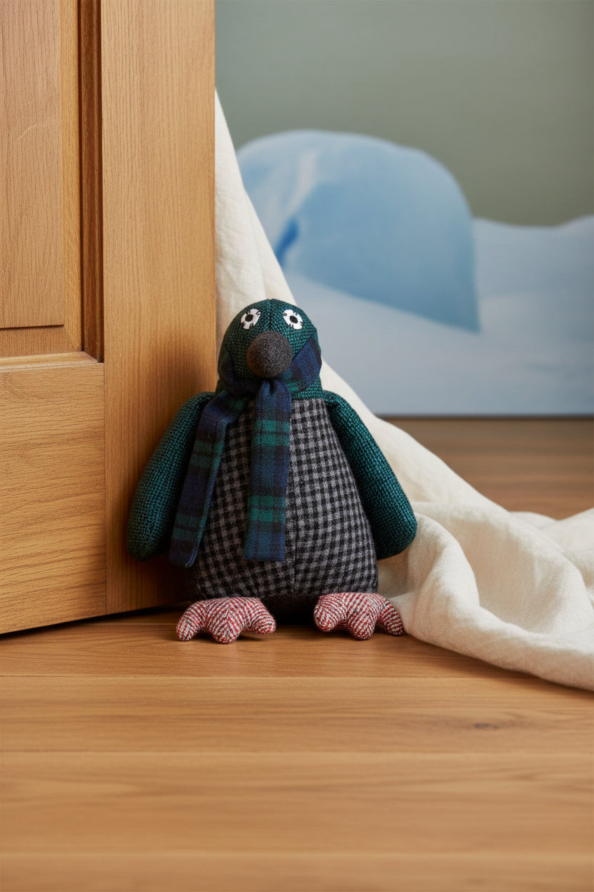 Heritage Green Large Penguin Door Stop