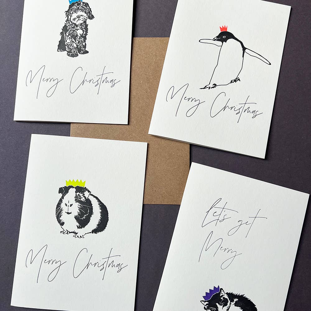 Christmas Penguin Letterpress Card | Christmas Card