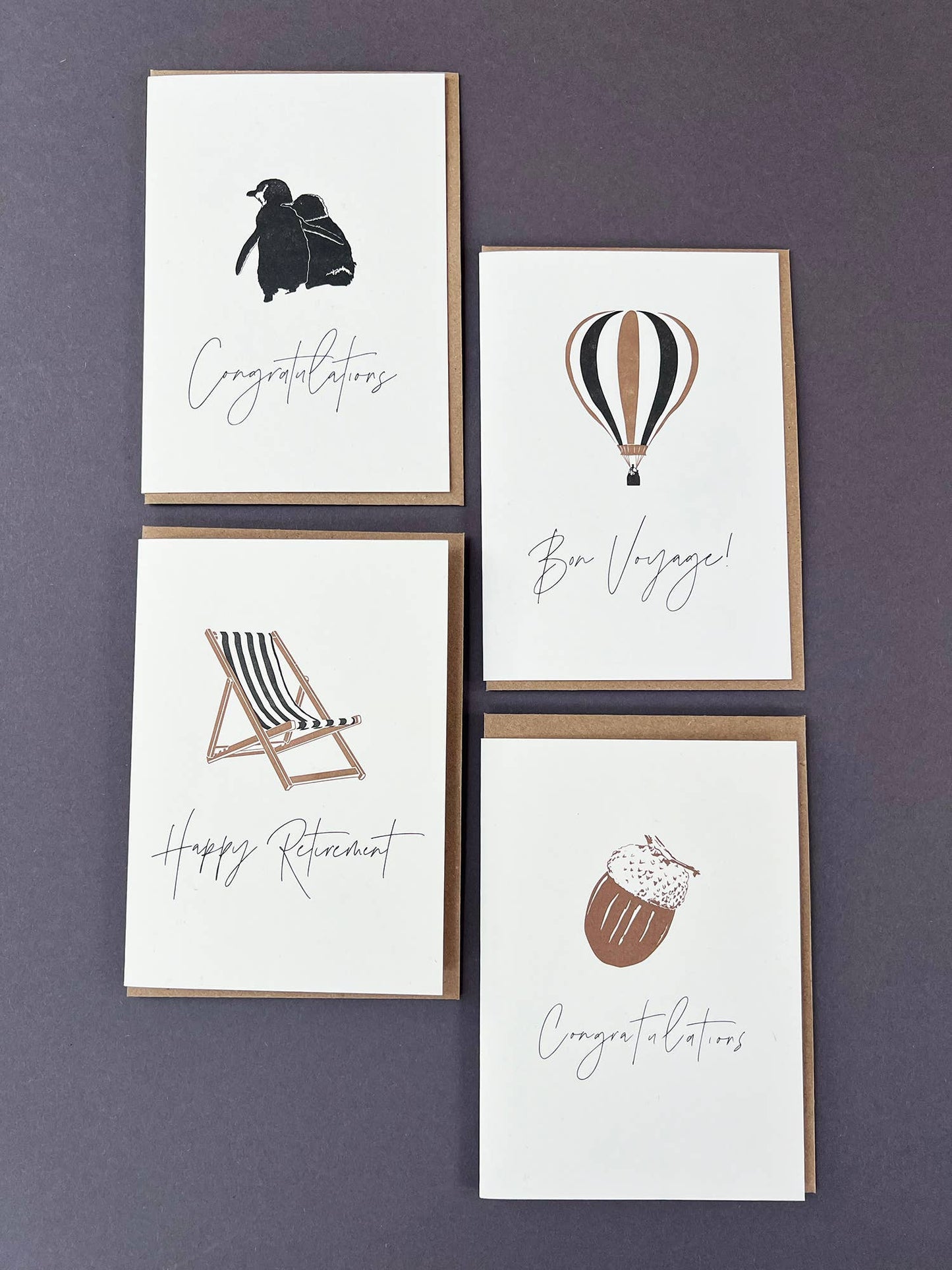 Penguin Hugs Letterpress Card | Sympathy Card | Love Card