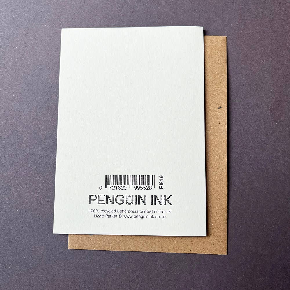 Christmas Penguin Letterpress Card | Christmas Card