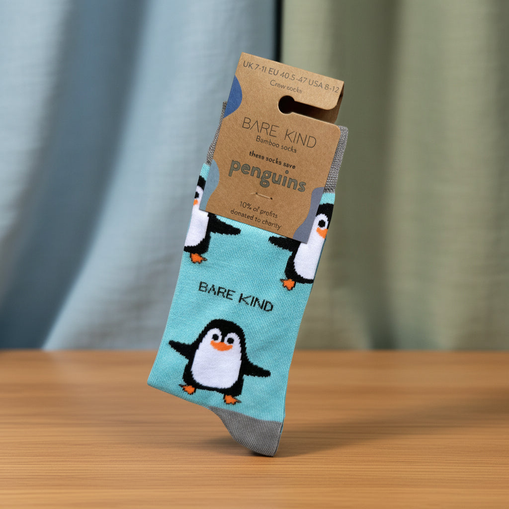 Penguin Bamboo Socks — UK Adult 7–11