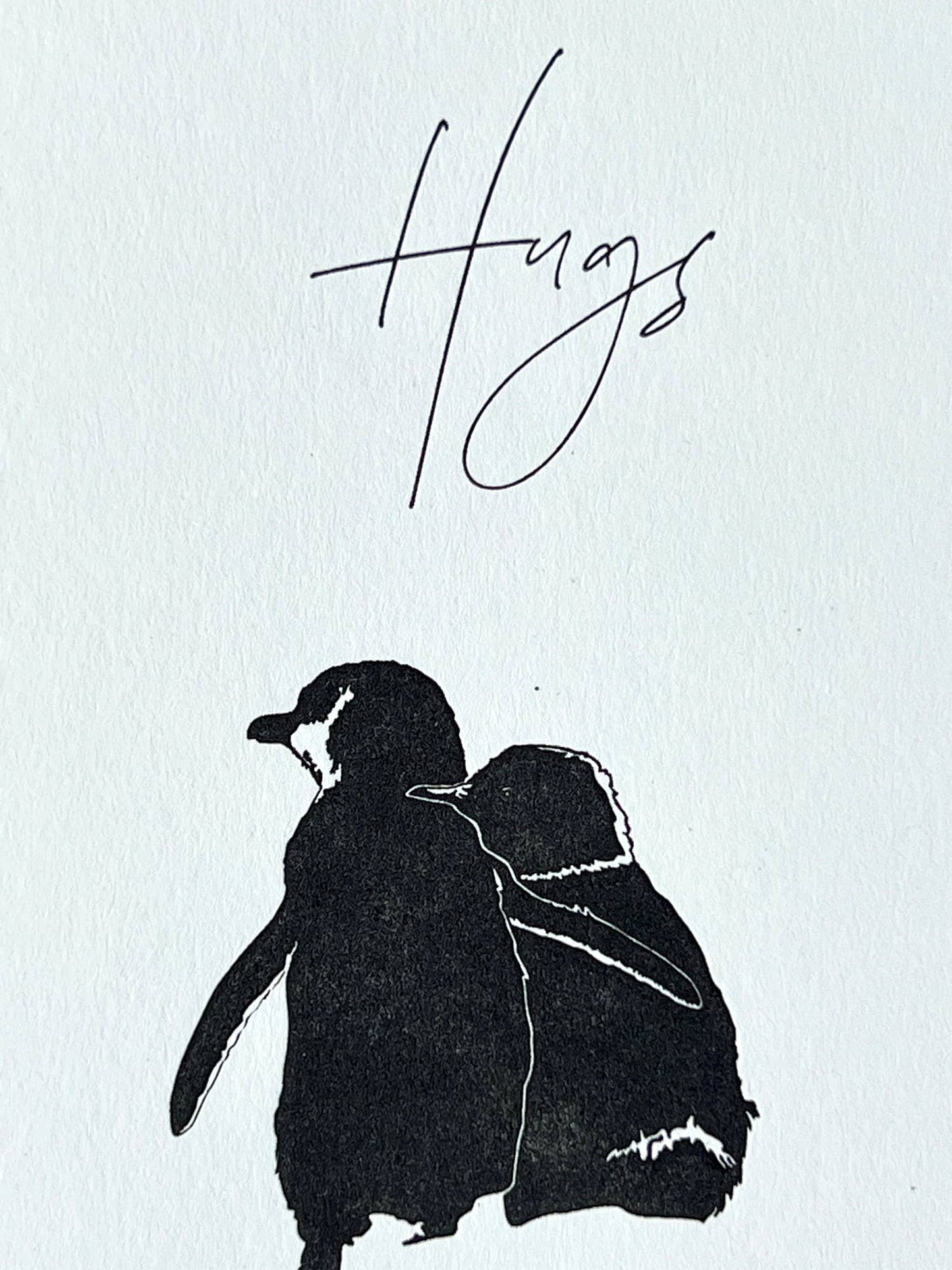 Penguin Hugs Letterpress Card | Sympathy Card | Love Card