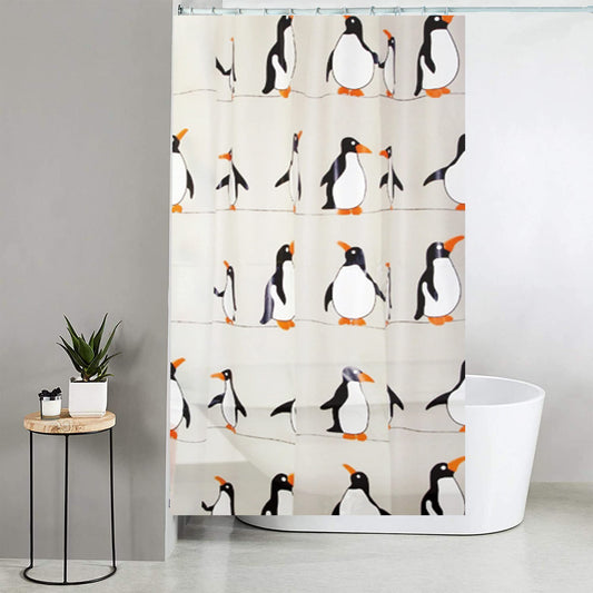 Blue Canyon Penguin Printed Shower Curtain