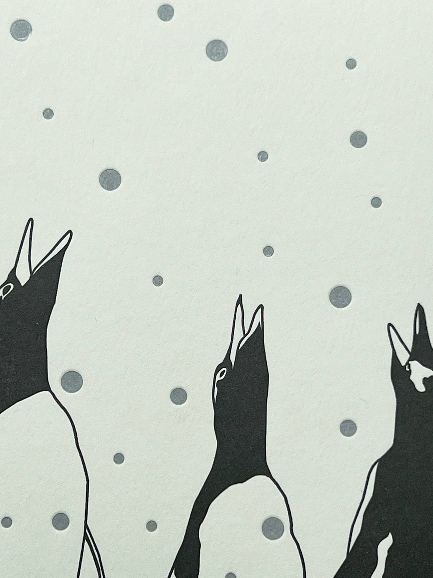 Four Calling Birds Letterpress Card