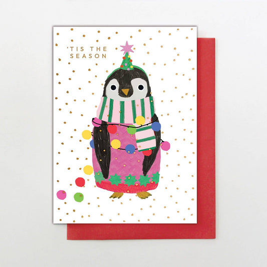 Penguin In Xmas Lights