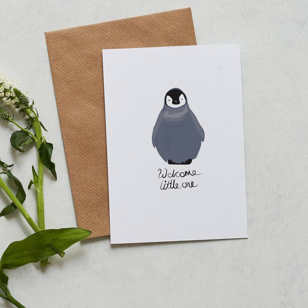 Welcome Little One new baby greeting card