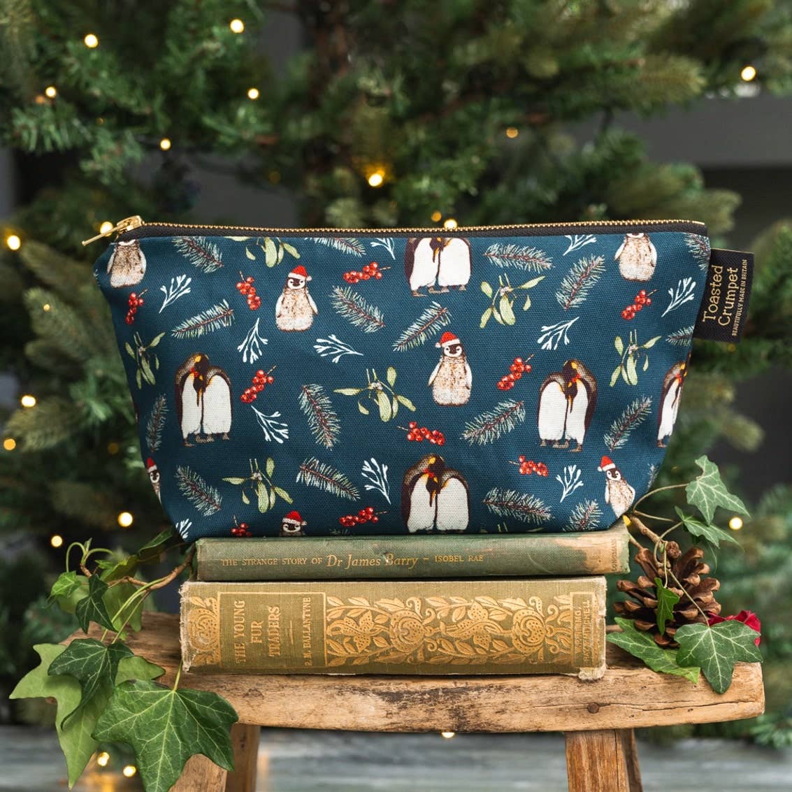Christmas Penguins (Noir) Washbag