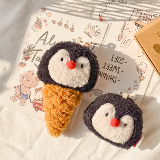 Daily White | Penguin Ice Cream Cone Plush Charm