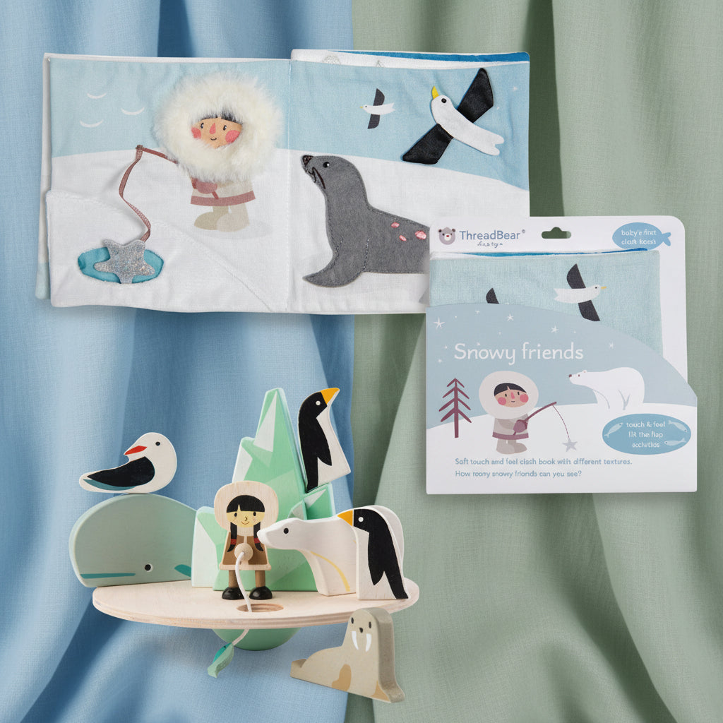 Balancing Polar Toy & Snowy Activity Book Bundle