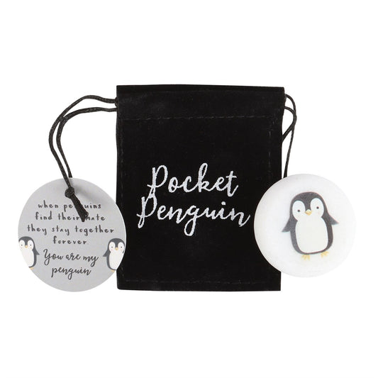 Pocket Penguin Marble Keepsake Stone