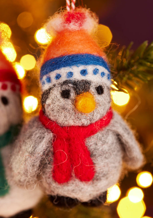 Felt Penguin In Beanie Hat