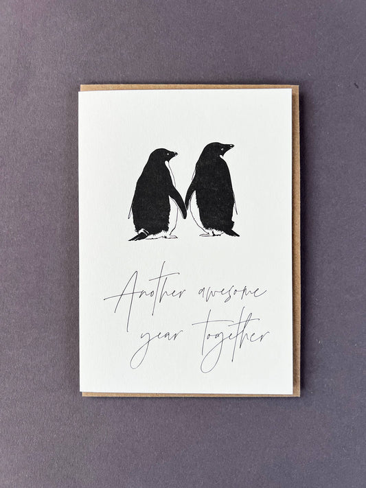 Awesome Penguin Card | Valentines Card | Anniversary Card