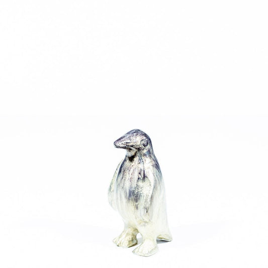 Brushed Silver Penguin Small 8 cm