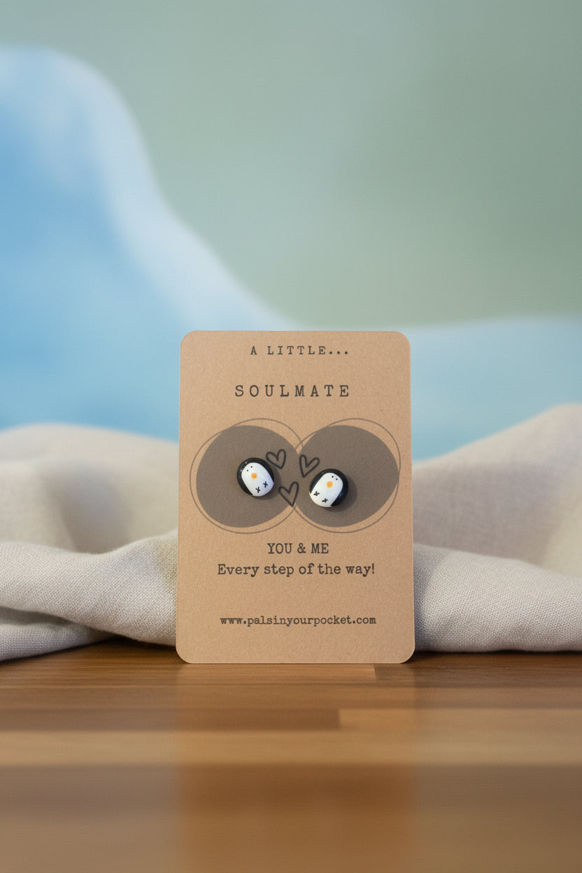 Handcrafted Penguin Comfort Stone