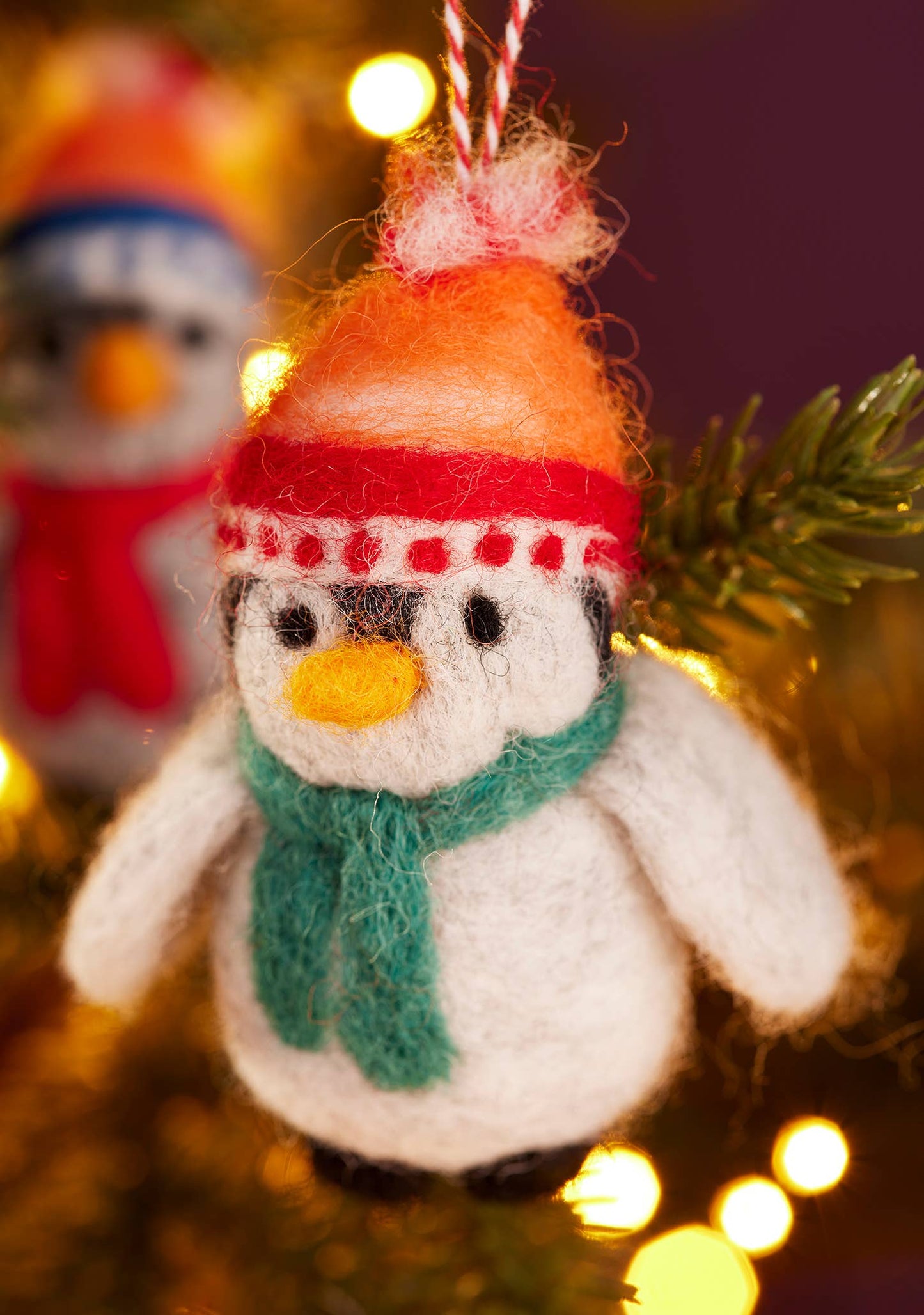 Felt Penguin In Beanie Hat