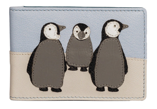 Ollie Penguin Leather ID , Travel Card , Oyster Card Holder