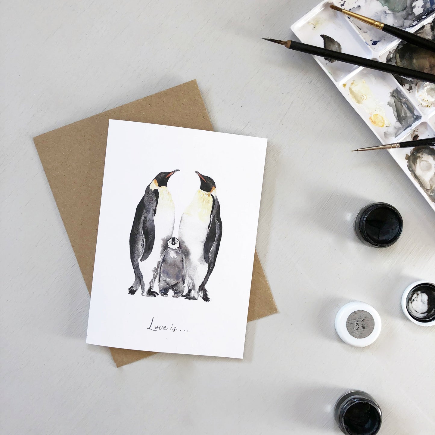 Penguin Family Greetings Card