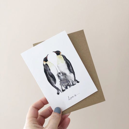 Penguin Family Greetings Card